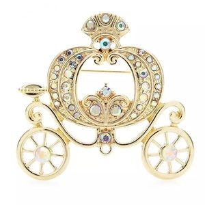 Golden Carriage Brooch